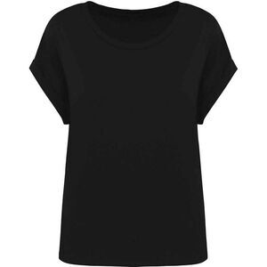 Native Spirit Womens/Ladies Roll Sleeve T-Shirt / Black